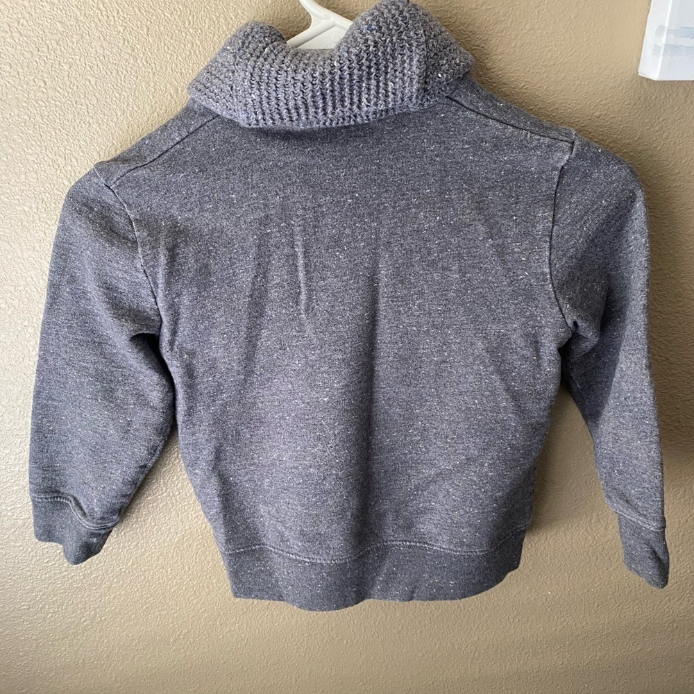 GapKids - Gray - Sweater Shawl Neck Sweatshirt - XS 4-5 - Picture 3 of 7
